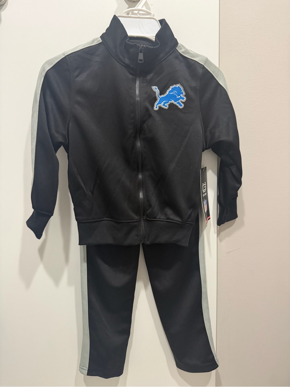 NFL Detroit Lions Black and Gray Kids Track Set
